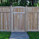 3 ft. x 6 ft. Western Red Cedar Arch Top Solid Lattice Fence Gate - Super Arbor