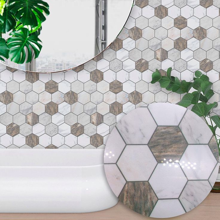 Goory 10 Pcs Moroccan Style Tile Sticker Backsplash Peel & Stick Kitchen Tile Decal, 8x8 Inches.
