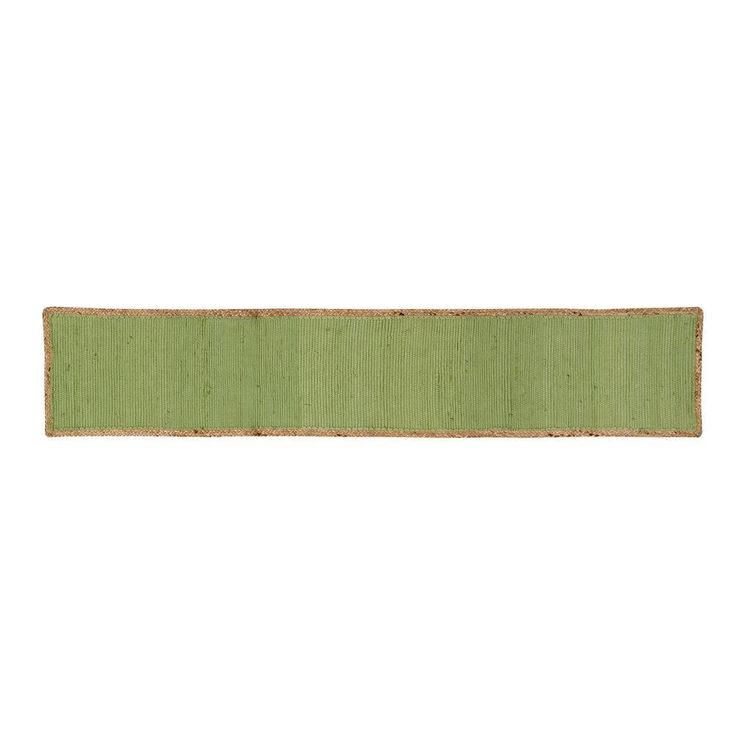 Element Border Woven Sage Cotton Table Runner