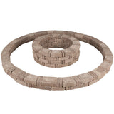 Pavestone RumbleStone 106 in. x 14 in. Double Tree Ring Kit in Greystone - Super Arbor