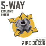 1/2 in. Black Steel Pipe 1.2 ft. H Paper Towel Holder Kit
