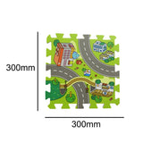 Traffic Play Mat Puzzle Foam Interlocking Tiles Kids Road Traffic Play Rug Children Educational Playmat Rug Baby Play Set Mat