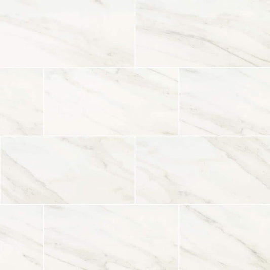 MSI Kolasus White 12 in. x 24 in. Polished Porcelain Floor and Wall Tile (16 sq. ft./case)