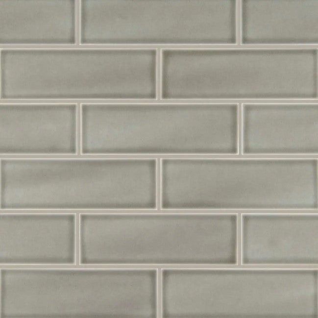 MSI Dove Gray Handcrafted 3 in. x 6 in. Glossy Ceramic Gray Subway Tile (1 sq. ft. / case)