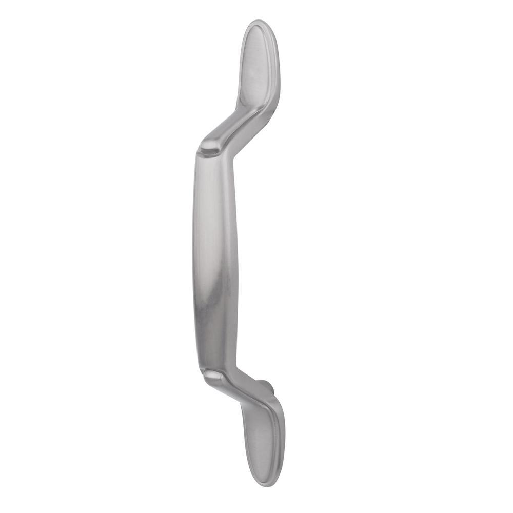 Decorative 3 in. (76mm) Center-to-Center Satin Nickel Spoon Foot Drawer Pull (10-Pack) - Super Arbor