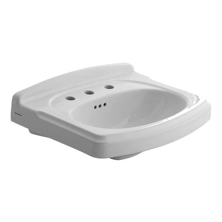 American Standard Portsmouth 8 in. Widespread Pedestal/Vanity Sink Top in White, 24-3/8 x 19-1/2 in