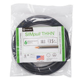 500 ft. 6 Black Stranded CU SIMpull THHN Wire - Super Arbor