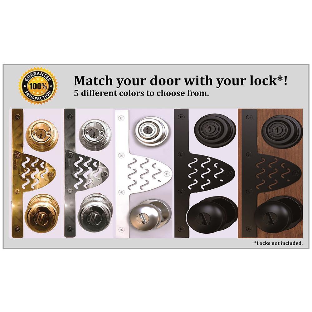 Home Protection Door Kit with Gold Decor Bracket and White Bars - Super Arbor