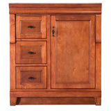 Naples 36 in. W Bath Vanity Cabinet Only in White with Right Hand Drawers - Super Arbor