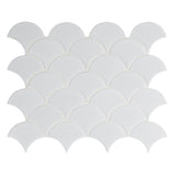 MSI Retro Gray Scallop 13.19 in. x 11.22 in. x 6mm Glossy Porcelain Mesh-Mounted Mosaic Tile (13.65 sq. ft. / case)