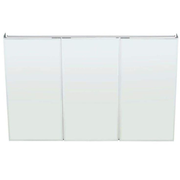 Pegasus 48 in. W x 31 in. H Rectangular Aluminum Medicine Cabinet with Mirror