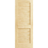18 in. x 80 in. Unfinished Plantation Louver Louver Solid Core Wood Interior Door Slab - Super Arbor
