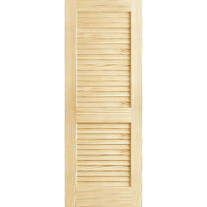 32 in. x 80 in. Unfinished Plantation Louver Louver Solid Core Wood Interior Door Slab - Super Arbor
