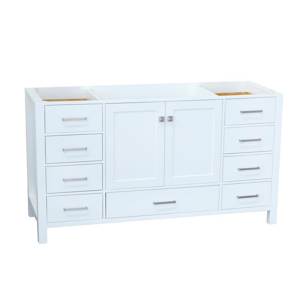 Cambridge 42 in. W Vanity Cabinet Only in White - Super Arbor