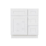 Lancaster Shaker Assembled 24 in. W x 21 in. D x 33 in. H Bath Vanity Cabinet with 2 Doors in White - Super Arbor