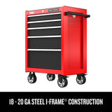 CRAFTSMAN 2000 Series 26-in W x 36.5-in H 5-Drawer Steel Rolling Tool Cabinet (Red)