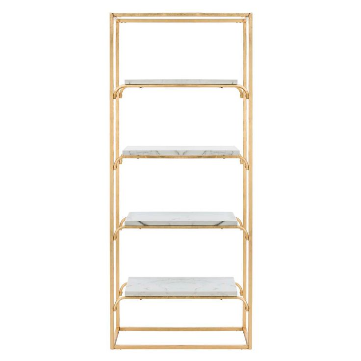 Safavieh Fiora Gold/White Metal Etagere