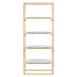 Safavieh Fiora Gold/White Metal Etagere
