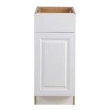 Benton Assembled 12x34.5x24.5 in. Base Cabinet with Soft Close Full Extension Drawer in White - Super Arbor