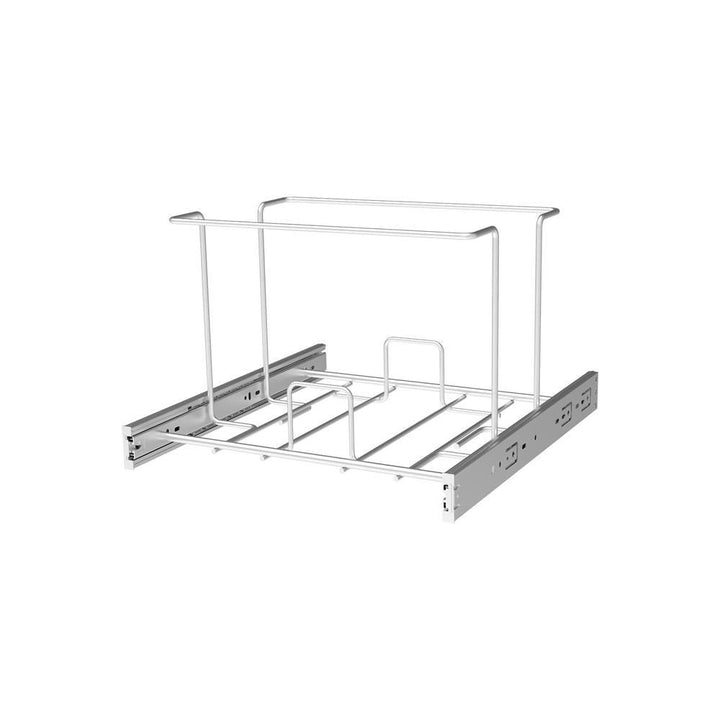 18 in. Pull Out Waste Bin for 18 in. Base Cabinet in Stainless Steel - Super Arbor