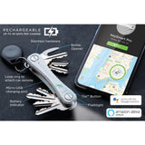 Pro Compact Multiple Key Holder with Tile Smart Location in Slate - Super Arbor