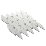 Premier Accents Eclipse Gray Diamond 11 in. x 15 in. x 8 mm Stone Mosaic Floor and Wall Tile (0.94 sq. ft. / piece) - Super Arbor