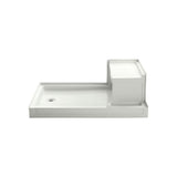 Tresham 60 in. x 36 in. Single Threshold Left-Hand Drain Shower Base with Integral Right-Hand Seat in White - Super Arbor