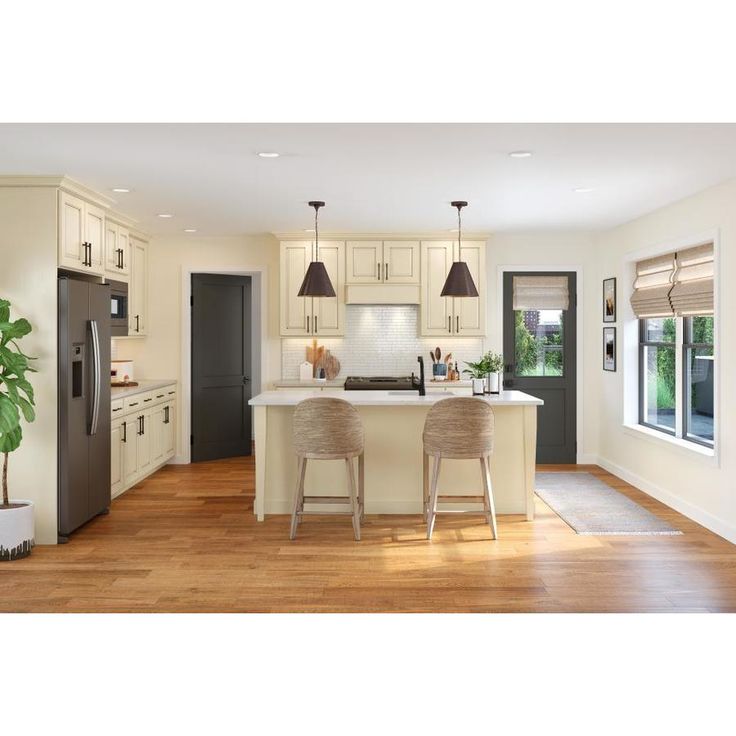 allen + roth Annscroft 21-in W x 36.125-in H x 12-in D Hazelnut Maple Door Wall Semi-Custom Cabinet
