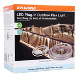 32.8 ft. 60-Watt Plug-In Outdoor Flex LED Landscape Lighting Deck Rail Lights Set Bright White 4000K, White