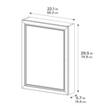 Delridge 22 in. W x 30 in. H x 6 in. D Framed Surface-Mount Modular Bathroom Medicine Cabinet in Chocolate