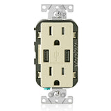15 Amp Decora Combination Tamper Resistant Duplex Outlet and USB Charger, White (3-Pack) - Super Arbor