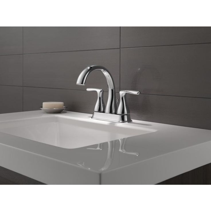 Delta Dulcet Brushed Nickel 2-handle 4-in Centerset WaterSense Bathroom Sink Faucet with Drain