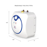 EM 2.5 Point-Of-Use 2.5 Gal. 110/120V Electric Mini Tank Water Heater - Super Arbor