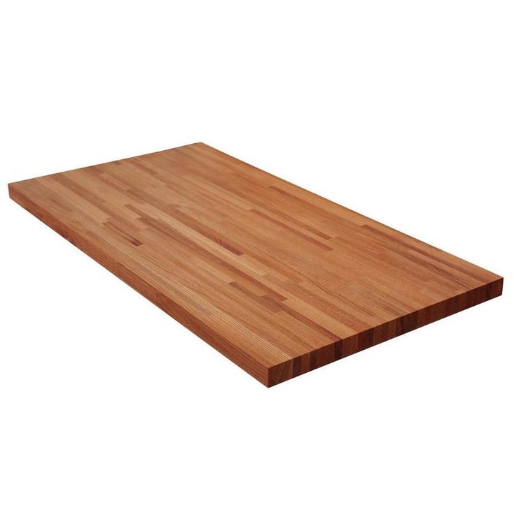 Sparrow Peak Red Oak 10-ft Natural Straight Butcher Block Oak Kitchen Countertop