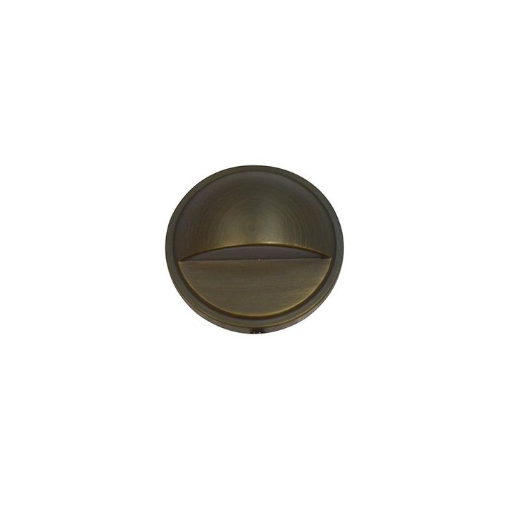 2-Watt Brass Outdoor Integrated LED 2700K White Warm Landscape Deck Light
