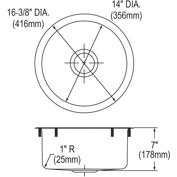 Stainless Dual Mount Stainless Steel 16 in. Single Bowl Bar Sink