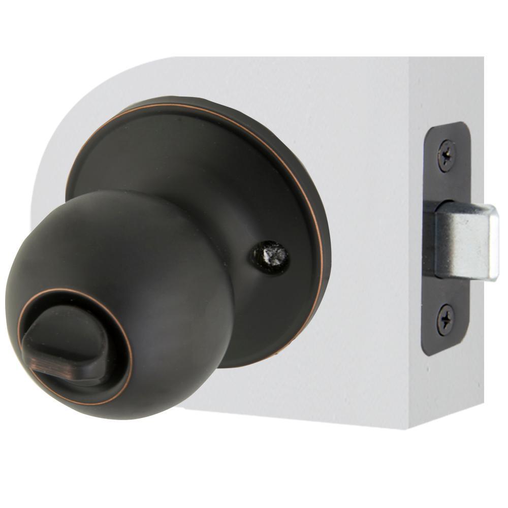 Ball Aged Bronze Bed and Bath Door Knob - Super Arbor