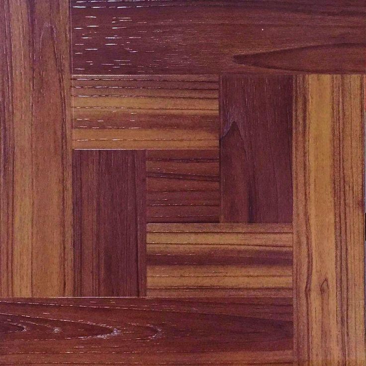 TrafficMASTER Brown Wood Parquet 12 in. x 12 in. Peel and Stick Vinyl Tile Flooring (30 sq. ft. / case)