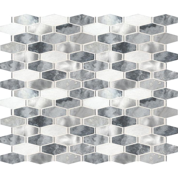 MSI Ankara 13 in. x 11.61 in. x 6mm Textured Stone Metal Mesh-Mounted Mosaic Tile (15.75 sq. ft. / case)