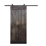 30 in. x 84 in. Z-Bar Wood Sliding Barn Door with Sliding Door Hardware Kit - Super Arbor