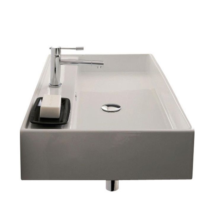 Nameeks Teorema Wall Mounted Bathroom Sink in White