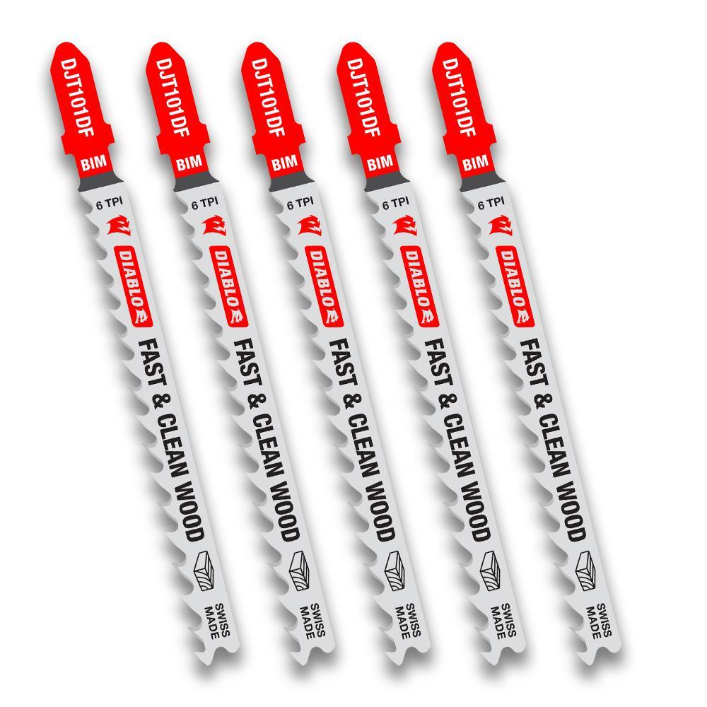 4-1/2 in. x 12 TPI Ultra Fine Finish Bi-Metal Jigsaw Blade (5-Pack) - Super Arbor