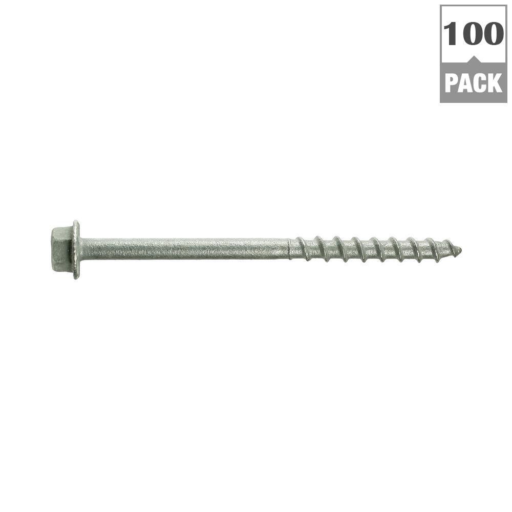 #9 x 2-1/2 in. 1/4-Hex Drive, Strong-Drive SD Connector Screw (100-Pack)