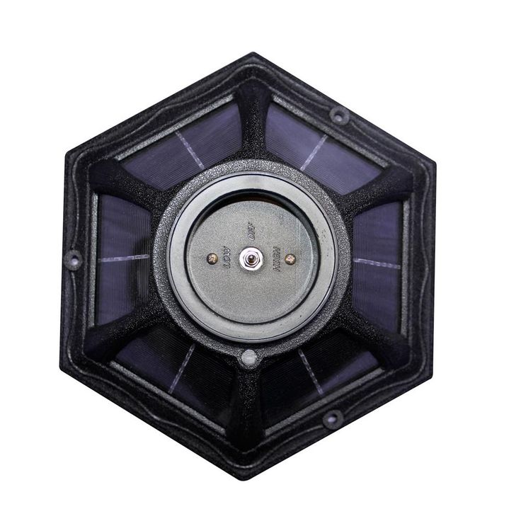 Polaris Solar Medium 1-Light Black Resin LED Outdoor Post Light and Bollard Lamp Post with Warm-White GS LED Bulb