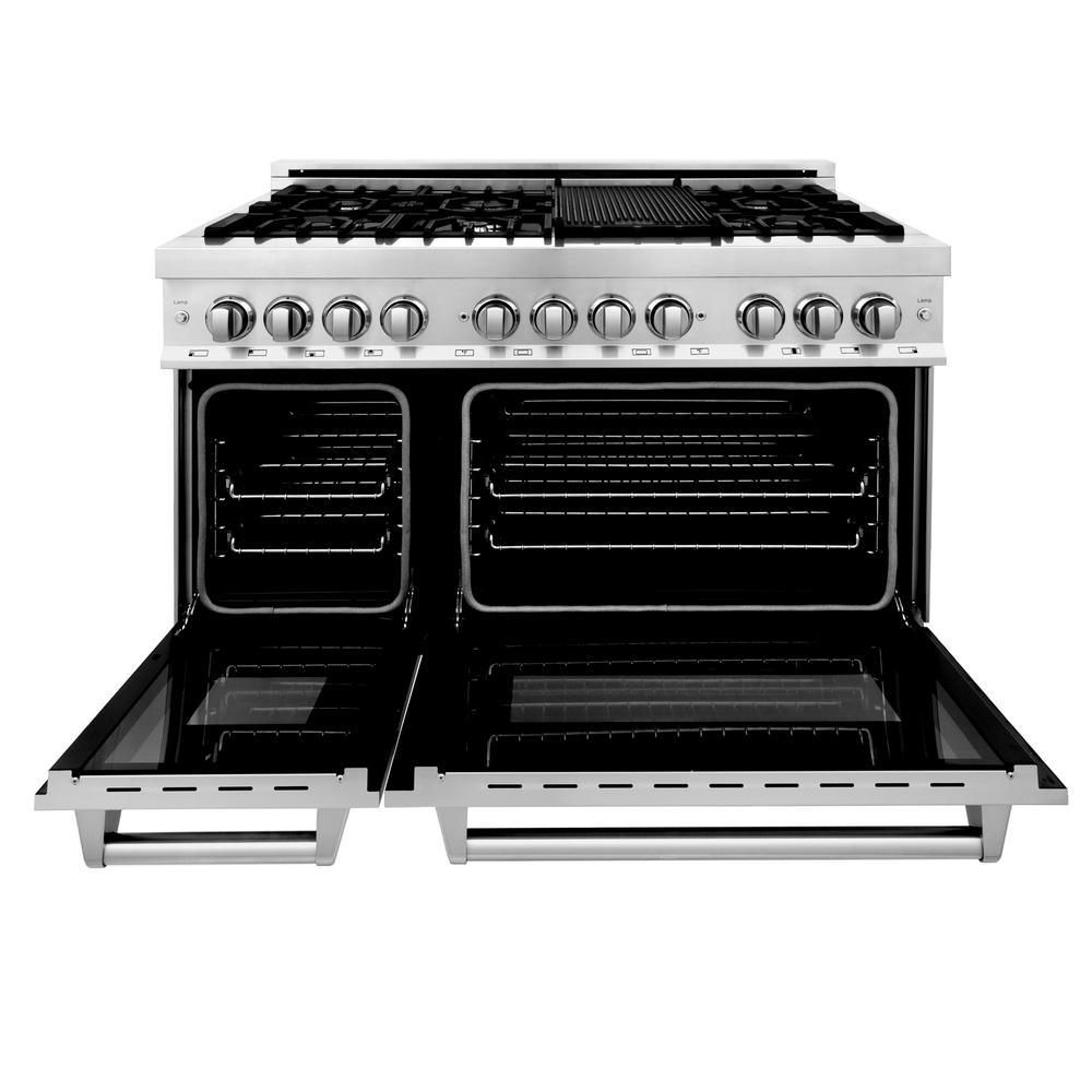 ZLINE 48 in. Professional Dual Fuel Range in Stainless Steel (RA48) - Super Arbor