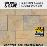 Patio-on-a-Pallet 10 ft. x 10 ft. Concrete Tan Variegated Basket weave Yorkstone Paver (37 Pieces/100 Sq. Ft) - Super Arbor