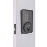 Defiant Square Matte Black Smart Wi-Fi Deadbolt Powered By Hubspace