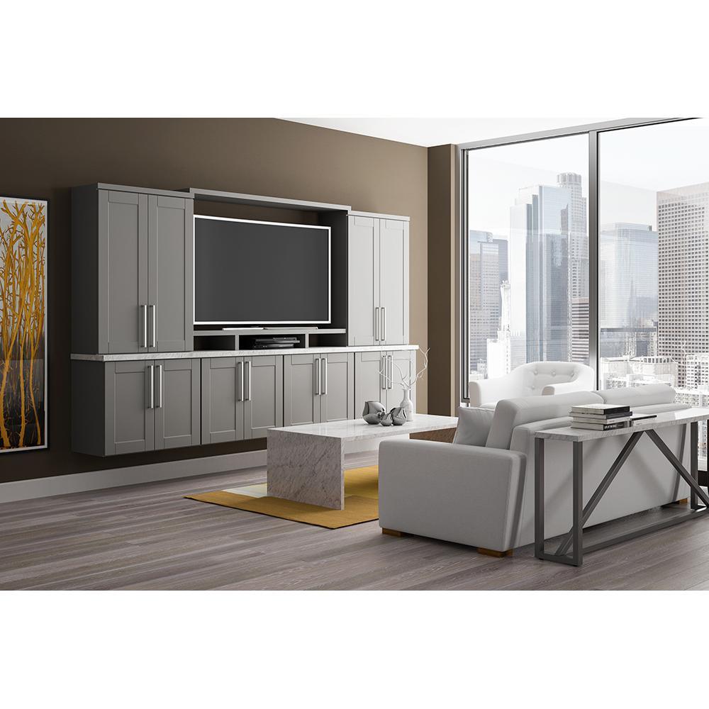 Shaker Assembled 28.5x34.5x16.5 in. Lazy Susan Corner Base Kitchen Cabinet in Dove Gray