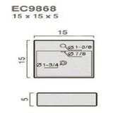 Elanti Wall-Mounted Square Bathroom Sink in White
