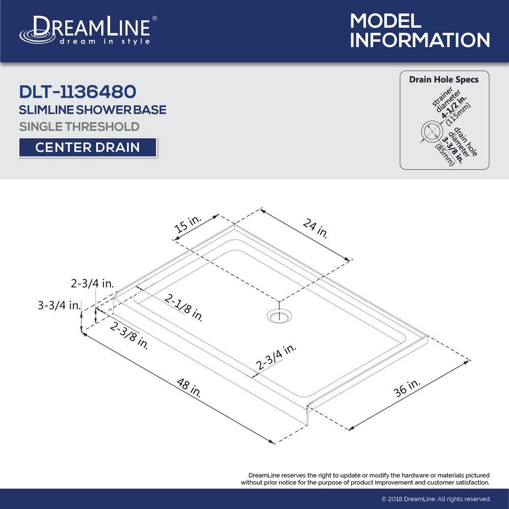 Infinity-Z 36 in. x 48 in. Semi-Frameless Sliding Shower Door in Chrome with Center Drain Base and Backwalls - Super Arbor